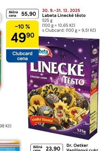 Labeta Linecké těsto