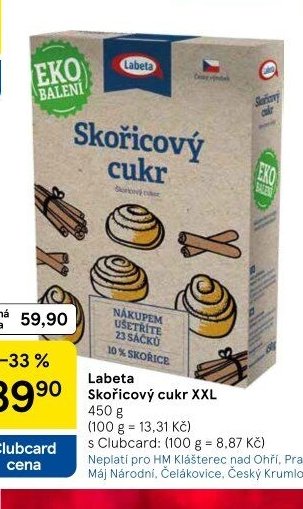 Labeta Skořicový cukr XXL