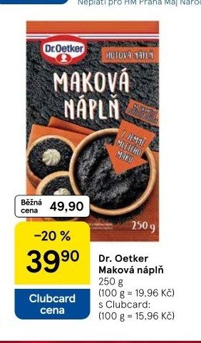 Dr. Oetker Maková náplň