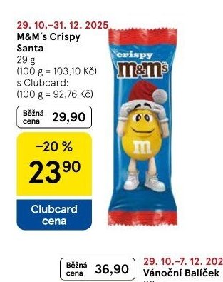 M&M's Crispy Santa - Tesco akcniletaky.com