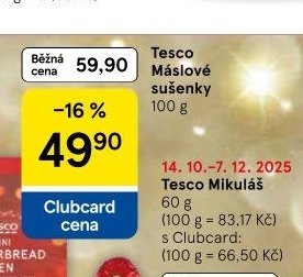 Tesco Máslové sušenky