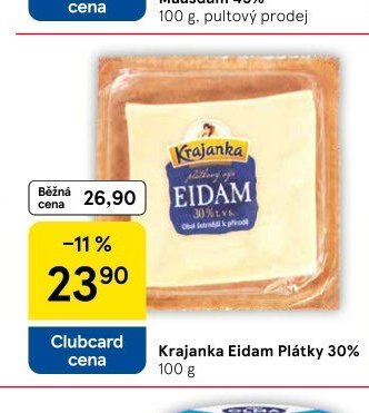 Krajanka Eidam Plátky 30% 100 g