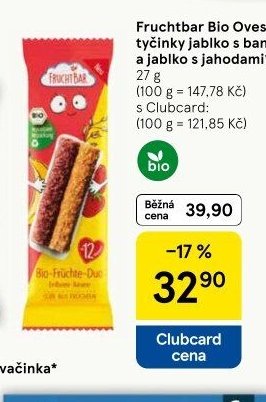 Fruchtbar Bio Ovesné duo tyčinky 27 g