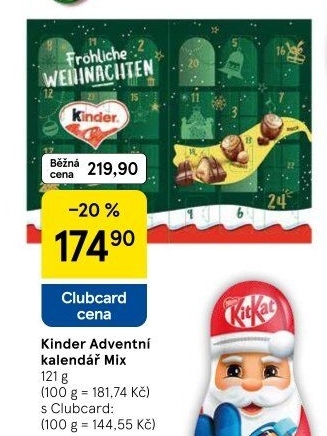 Adventní kalendář Mix Kinder