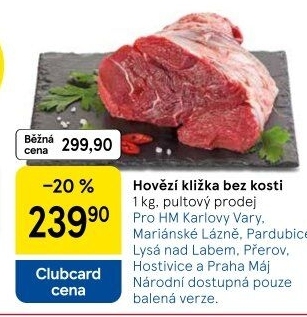 Hovězí přední bez kosti - kližka