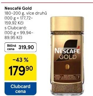 Instantní kávy Nescafé Gold