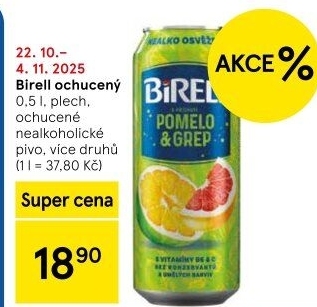 Nealkoholické pivo ochucené Birell
