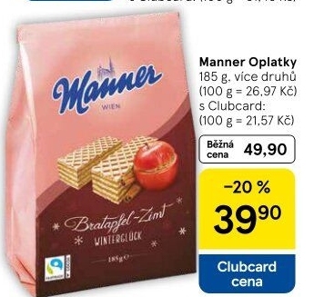 Oplatky Manner