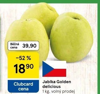 Jablka Golden Delicious