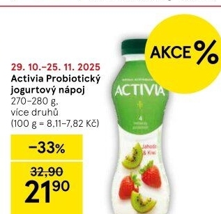 Jogurtový nápoj Activia Danone