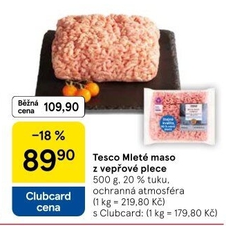 Maso mleté vepřové z plece Tesco