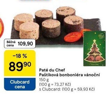 Paštika bonboniéra vánoční Pâté du Chef