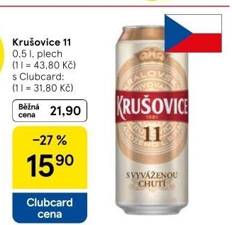 Pivo světlý ležák 11° Krušovice