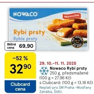 Rybí prsty předsmažené mražené Nowaco