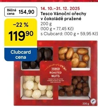 Směs ořechů v čokoládě Tesco