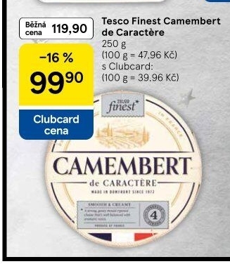 Sýr Camembert de Caract?re Tesco Finest