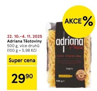 Těstoviny semolinové Adriana