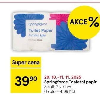 Toaletní papír 2vrstvý Springforce