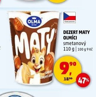 Olma Maty dezert smetanový 110g