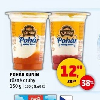Kunín Pohár různé druhy 150g