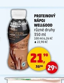 Wellood proteinový nápoj různé druhy 350ml