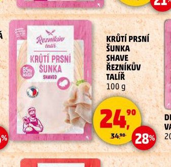 KRŮTÍ PRSNÍ ŠUNKA SHAVE ŘEZNÍKŮV TALÍŘ