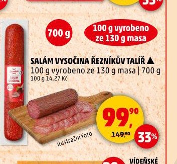SALÁM VYSOČINA ŘEZNÍKŮV TALÍŘ