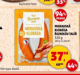 MORAVSKÁ KLOBÁSA ŘEZNÍKŮV TALÍŘ