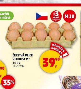 ČERSTVÁ VEJCE VELIKOST M