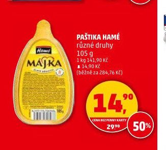 Paštika Hamé různé druhy