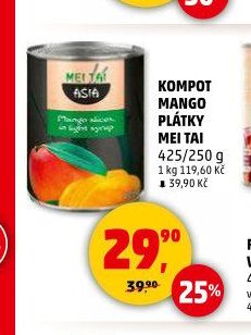 Kompot mango plátky Mei Tai