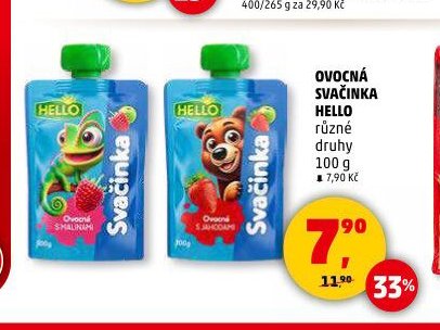 Ovocná svačinka Hello