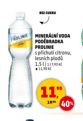 MINERÁLNÍ VODA PODĚBRADKA PROLINIE