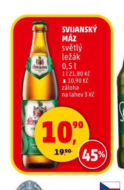 SVIJANSKÝ MÁZ světlý ležák 0,5 l