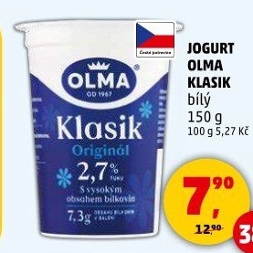 Bílý jogurt Klasik Olma