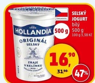 Bílý jogurt selský Hollandia
