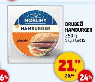 Drůbeží hamburger Morliny