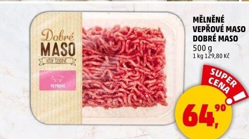 Mělněné vepřové maso Dobré maso