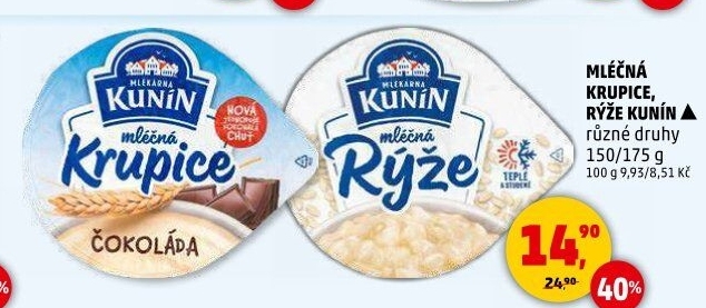 Mléčná krupice Mlékárna Kunín