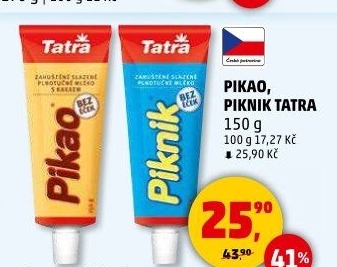 Mléko kondenzované Piknik Tatra