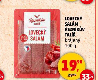 Salám lovecký Řezníkův talíř