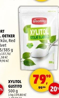 Sladidlo Xylitol Gustito
