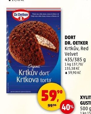 Směs na krtkův dort Dr. Oetker