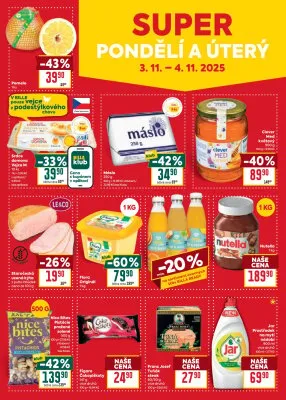 akční leták BILLA 29.10.2025-4.11.2025