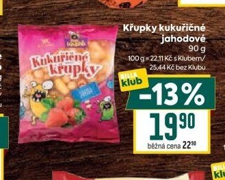 Křupky kukuřičné jahodové