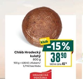 Chléb Hradecký kulatý