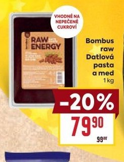 Bombus raw Datlová pasta a med