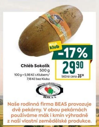 Chléb Ličenský Sokolík Beas