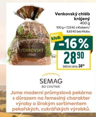Chléb Venkovský Semag