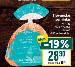 Chléb vícezrnný Slovanské semínko Odkolek